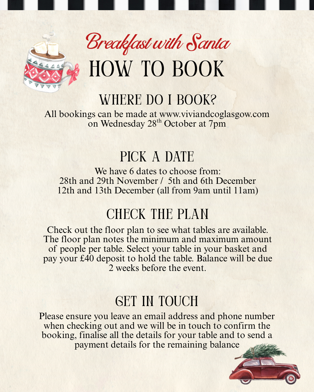 Breakfast with Santa Saturday 5th December